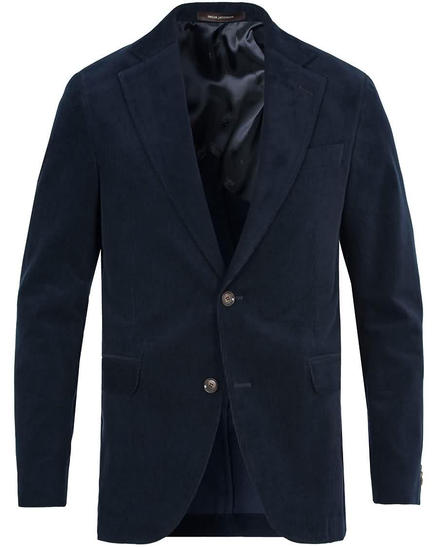 oscar jacobson egel corduroy blazer navy Engros Billig Klær uws31